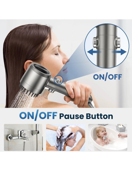 Cabezal de Ducha Filtrado Jomst con Manguera 152.4 cm 4 Modos Cabezal de Ducha Filtrado Jomst con Manguera 152.4 cm 4 Modos