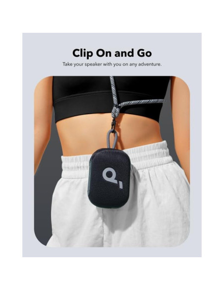 Cinta ajustable para teléfono Anker, correa manos libres negra