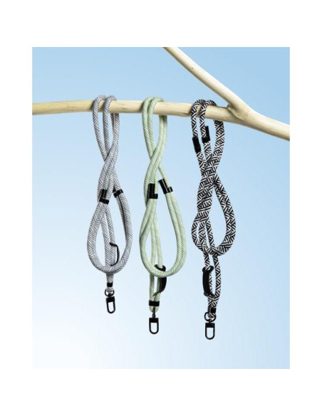 Cinta ajustable para teléfono Anker, correa manos libres negra