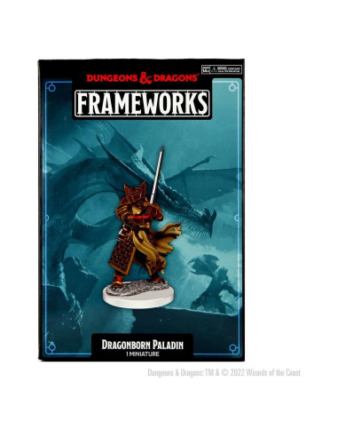 Figurita D&D Paladín Dragonborn Masculino Sin Pintar