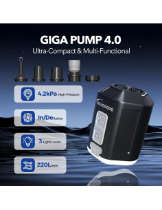 Bomba de Aire Recargable GIGA PUMP 4.0 con Linterna 4.2 kPa 2
