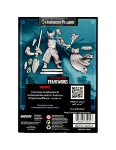 Figurita D&D Paladín Dragonborn Masculino Sin Pintar 2