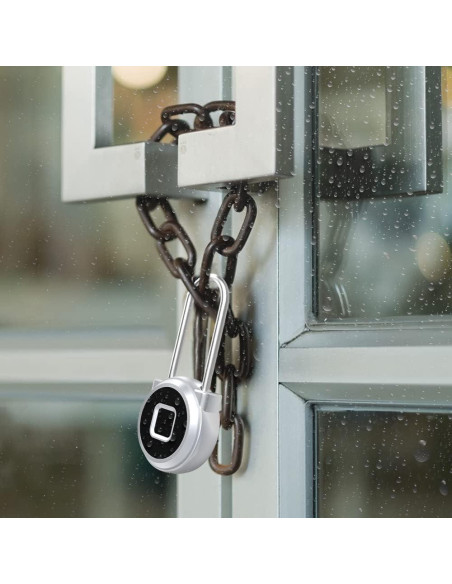 Candado Biométrico eLinkSmart con Huella Dactilar 45mm Plata