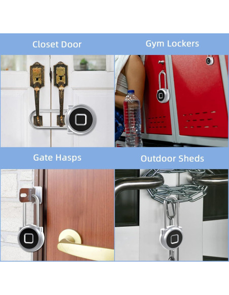 Candado Biométrico eLinkSmart con Huella Dactilar 45mm Plata