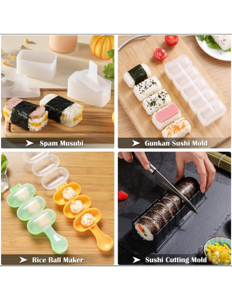 Kit de Hacer Sushi 28 en 1 SmileTools - Herramientas de Bambú