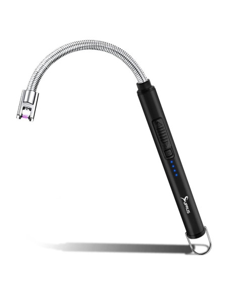Encendedor Eléctrico SUPRUS Recargable USB 10.4 cm Negro
