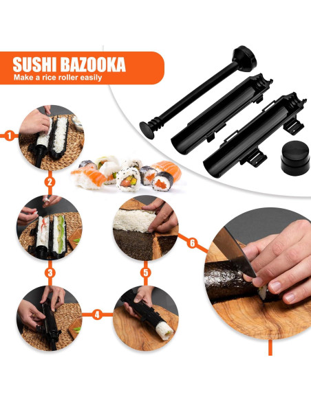 Kit de Hacer Sushi 28 en 1 SmileTools - Herramientas de Bambú