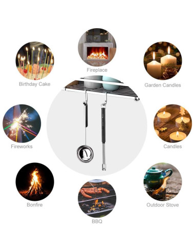 Encendedor Eléctrico SUPRUS Recargable USB 10.4 cm Negro