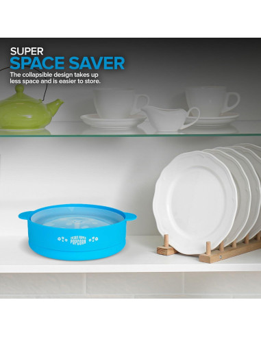 Popcornera de Silicona Stock Your Home Azul 15 Tazas Plegable