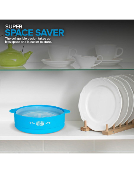 Popcornera de Silicona Stock Your Home Azul 15 Tazas Plegable