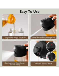 Rociador de Aceite de Oliva 470ml SWEET VIEW 2 en 1 Vidrio 2
