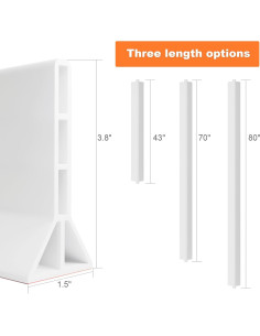 Dique de Agua Colapsable YISUIPU 109.22 cm para Ducha 2