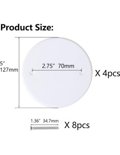 4 Placas de Cubierta de Techo Qlvily 12.7 cm Redondas Metal 2