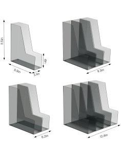 Soporte Vertical para Archivos HOHOPE 2 Paquete Negro PET 2