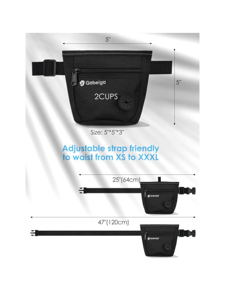 Bolsa de golosinas para perros Gobeigo con clicker y cierres magnéticos