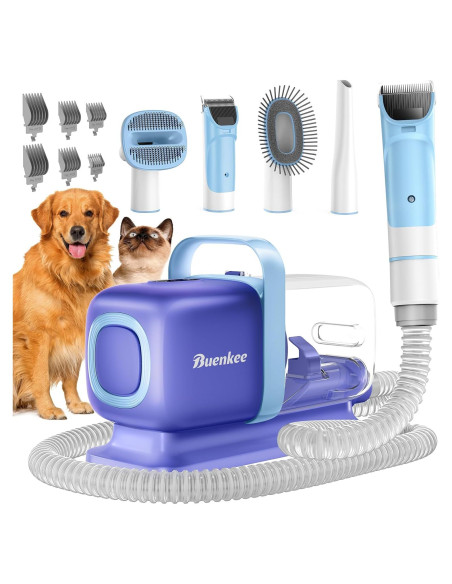 Kit de Aseo para Perros Buenkee con Aspiradora y Cortadora