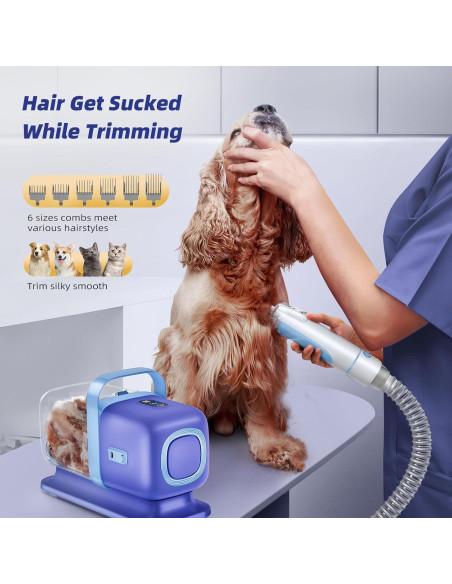 Kit de Aseo para Perros Buenkee con Aspiradora y Cortadora