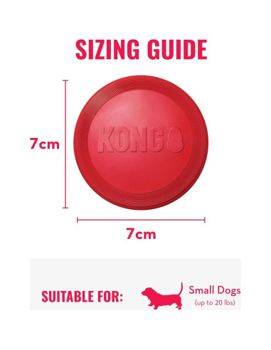 KONG Flyer - Disco Volador para Perros Pequeños de Caucho