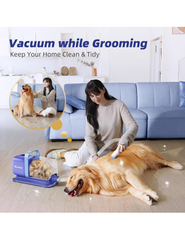 Kit de Aseo para Perros Buenkee con Aspiradora y Cortadora