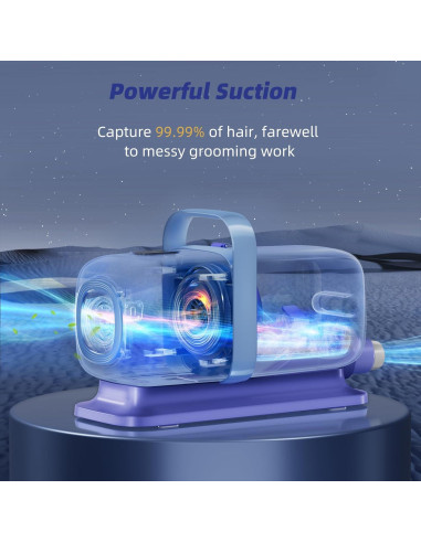 Kit de Aseo para Perros Buenkee con Aspiradora y Cortadora