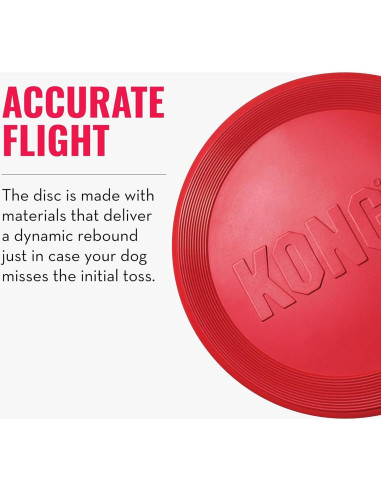 KONG Flyer - Disco Volador para Perros Pequeños de Caucho
