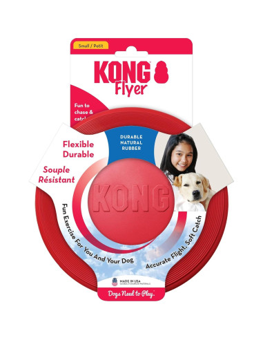 KONG Flyer - Disco Volador para Perros Pequeños de Caucho