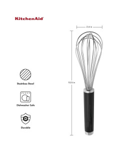 Juego de Batidores KitchenAid 2 Piezas Acero Inoxidable Negro 2