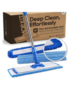 Mopa Profesional de Microfibra 45.72 cm - Limpieza Húmeda y Seca