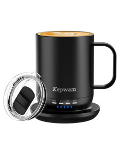 Taza de café autocalentable Kepwam 14oz - Control por APP