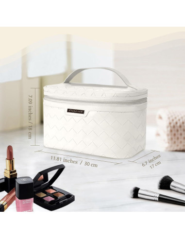 Bolsa de Maquillaje Dajasan Grande de Cuero PU 30x18x17 cm