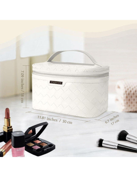 Bolsa de Maquillaje Dajasan Grande de Cuero PU 30x18x17 cm