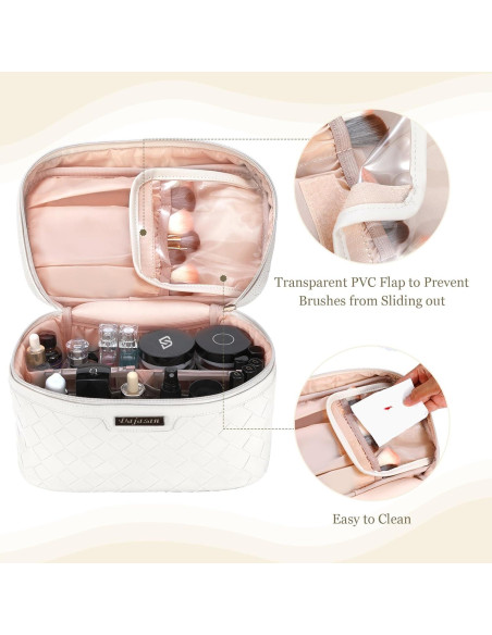 Bolsa de Maquillaje Dajasan Grande de Cuero PU 30x18x17 cm