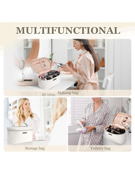 Bolsa de Maquillaje Dajasan Grande de Cuero PU 30x18x17 cm