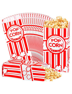 100 Bolsas de Papel para Palomitas Sudaya 9x5.7x21cm Vintage