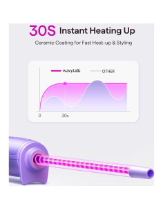 Plancha de Rizar Wavytalk 3/8" Cerámica Ajustable Púrpura 2