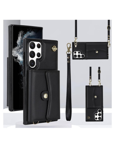 Funda Asuwish para Samsung Galaxy S22 Ultra 5G Negro