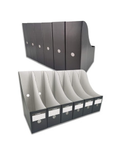 Soporte para Revistas HUAPRINT - Paquete de 12, Negro, 31.1x25.1x9 cm