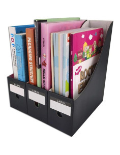 Soporte para Revistas HUAPRINT - Paquete de 12, Negro, 31.1x25.1x9 cm 2