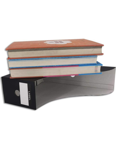 Soporte para Revistas HUAPRINT - Paquete de 12, Negro, 31.1x25.1x9 cm