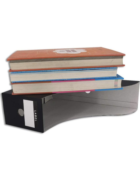 Soporte para Revistas HUAPRINT - Paquete de 12, Negro, 31.1x25.1x9 cm