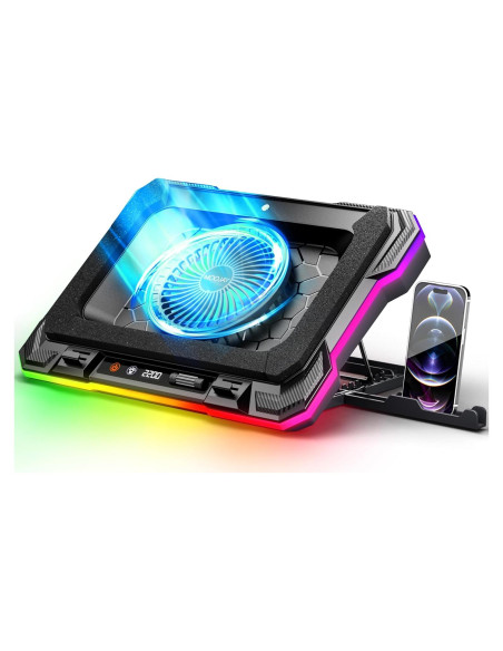 Base de Enfriamiento para Laptop Moojay C51 RGB 14-19" Ajustable