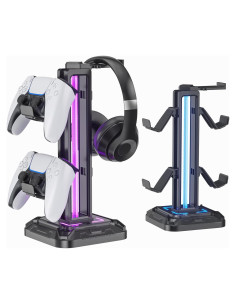 Soporte para Auriculares RGB KDD KDD-728 con 9 Modos de Luz