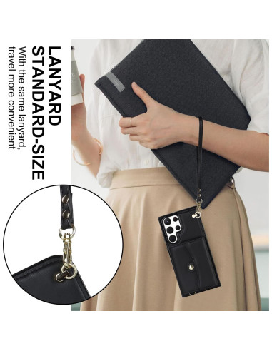 Funda Asuwish para Samsung Galaxy S22 Ultra 5G Negro