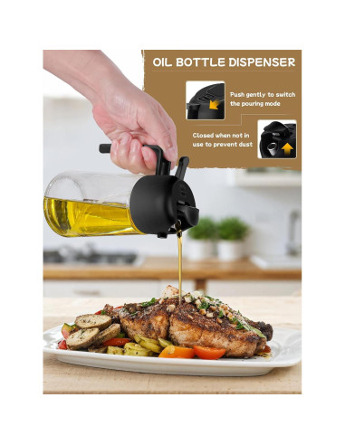 Rociador de Aceite 2pcs DWTS DANWEITESI 473ml Negro