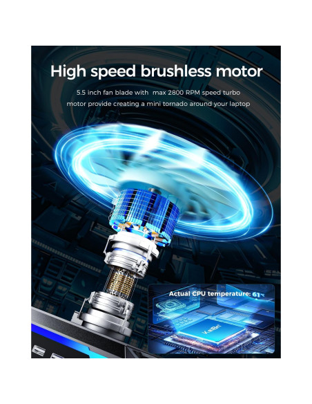 Almohadilla de Enfriamiento para Laptop KeiBn K1 15.6-19.3"