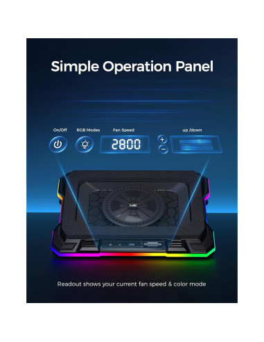 Almohadilla de Enfriamiento para Laptop KeiBn K1 15.6-19.3"