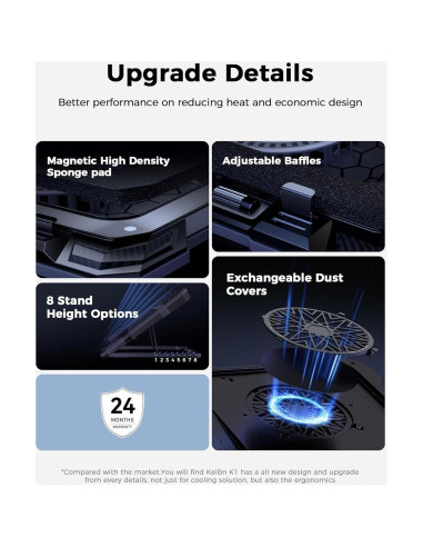 Almohadilla de Enfriamiento para Laptop KeiBn K1 15.6-19.3"