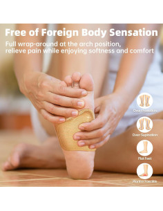 Inserts de Soporte Arqueado ZAIWOO para Pies Planos - Beige Bajo 2