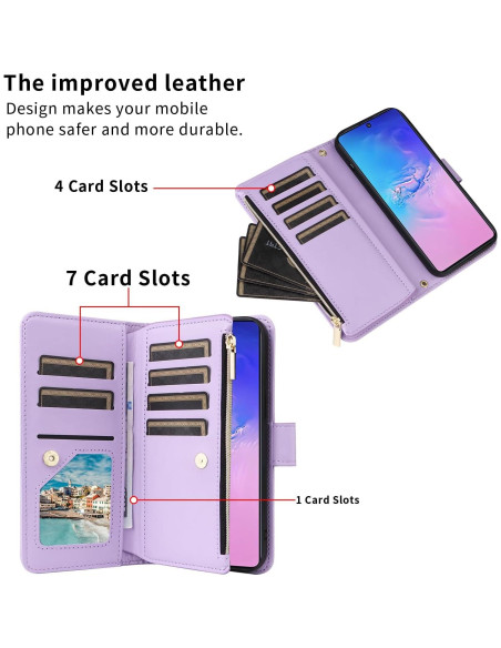 Funda billetera Furill para Samsung Galaxy S10 Lite púrpura Funda billetera Furill para Samsung Galaxy S10 Lite púrpura