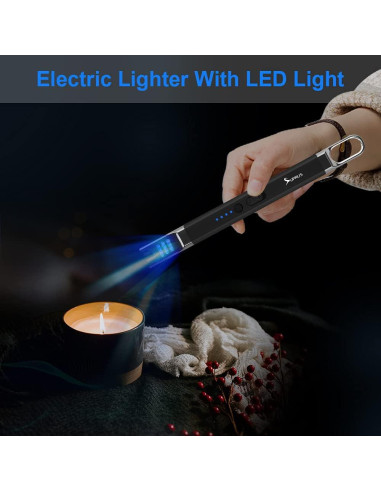 Encendedor Eléctrico SUPRUS Recargable USB a Prueba de Viento